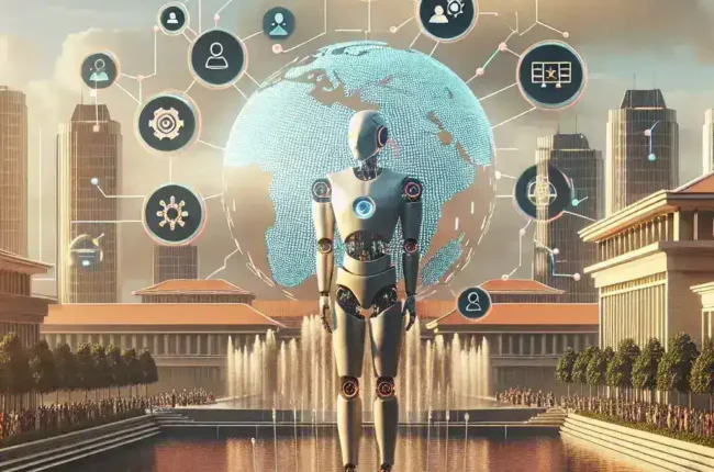 "Ilustrasi anggota Task Force AI dan Cyber Indonesia yang bekerja sama untuk mengembangkan solusi keamanan digital, menggambarkan inisiatif pemerintah dalam menciptakan strategi terintegrasi untuk menghadapi tantangan teknologi modern."