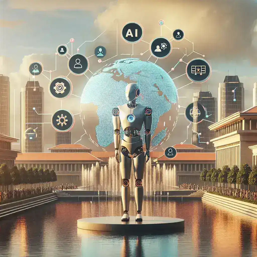 "Ilustrasi anggota Task Force AI dan Cyber Indonesia yang bekerja sama untuk mengembangkan solusi keamanan digital, menggambarkan inisiatif pemerintah dalam menciptakan strategi terintegrasi untuk menghadapi tantangan teknologi modern."