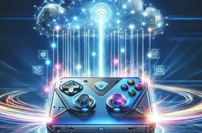 "Image of the new Sony PlayStation portable device showcasing a sleek design for cloud gaming, highlighting its features and potential for gamers, as discussed in the article 'Sony Kembangkan PlayStation Portabel Baru Berbasis Cloud Gaming'."